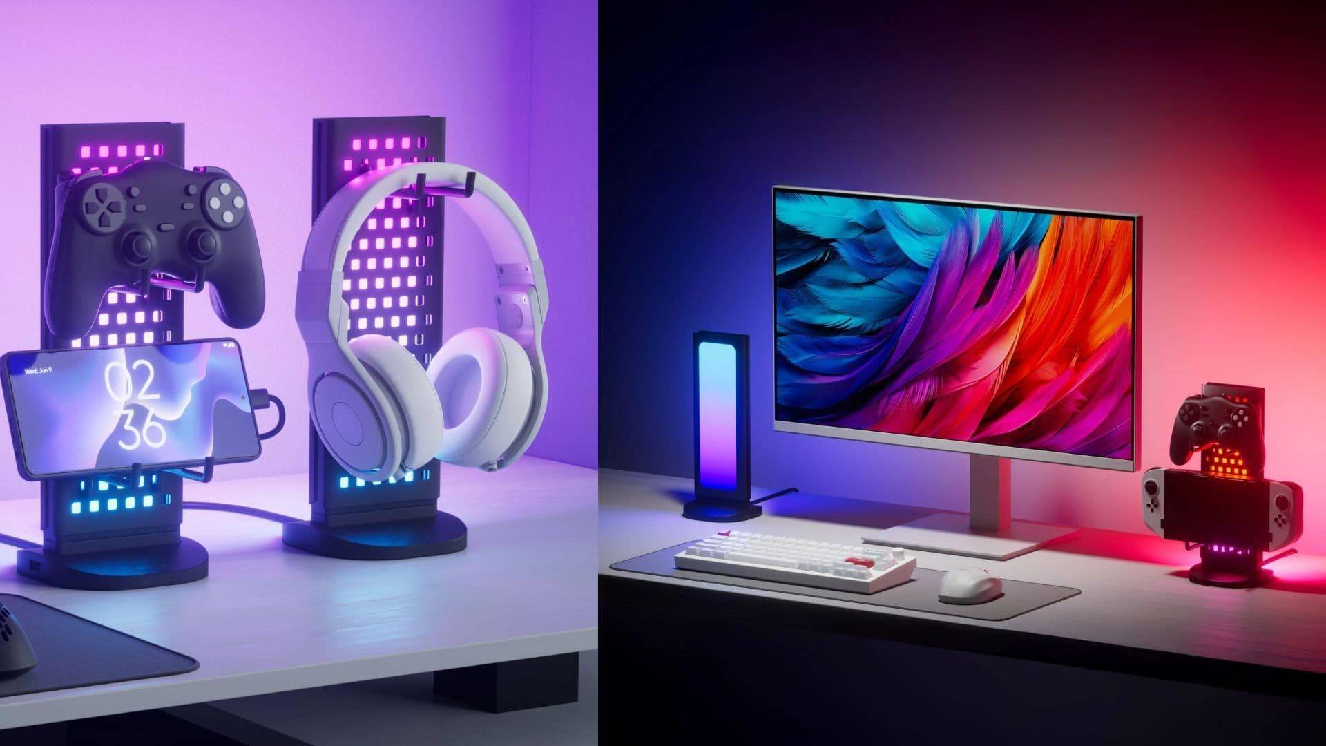 绿诺Nanoleaf新推PegboardDeskDock：智能灯光与桌面整理二合一(图1)