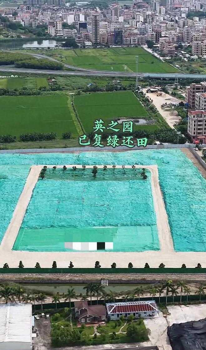 不到一周违建英之园披上绿网从雄伟建筑到空留叹息(图2)