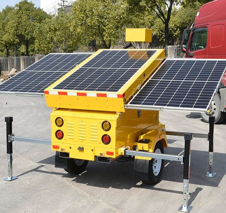 太阳能移动照明车厂家推荐山东思拓瑞克专业制造7米移动照明车(图1)