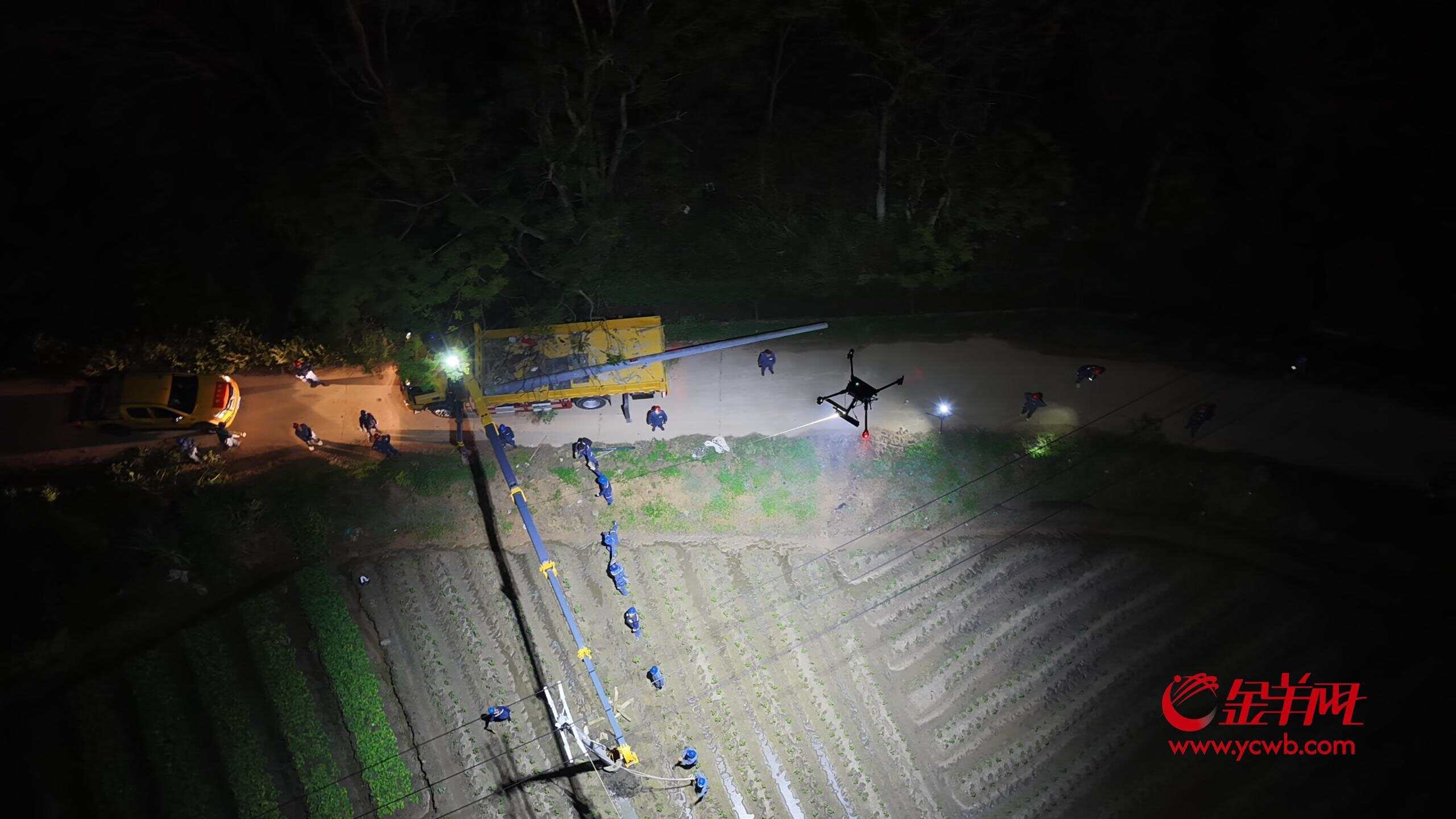 为抢修“攻坚战”装上“空中灯塔”！系留无人机照明破解夜间电力抢险难题(图2)