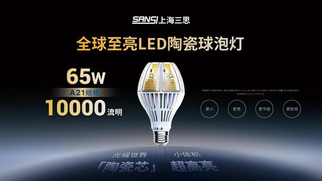 超越所见丨三思重磅发布10000流明A21陶瓷球泡高端光源(图2)