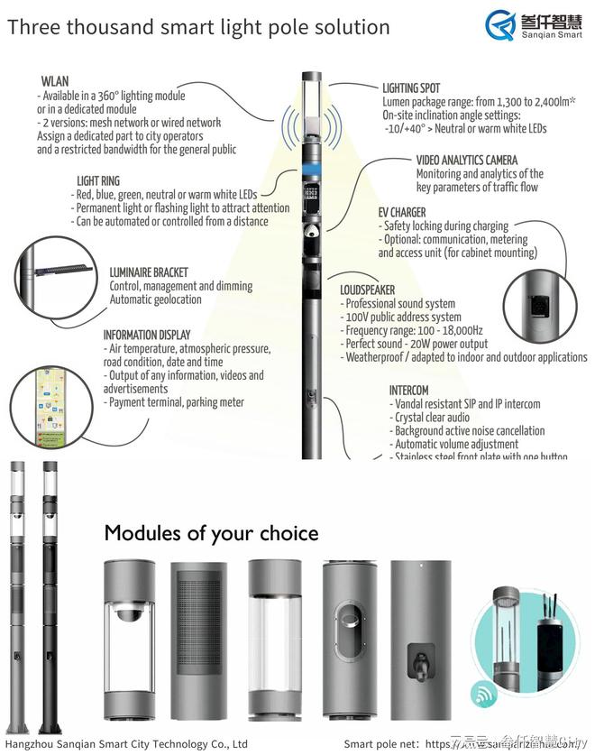全国智能路灯品牌推荐：叁仟智慧标杆企业引领选购技术全解析(图2)