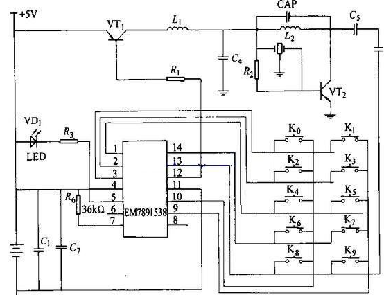 线遥控智能照明系统电路图(图1)