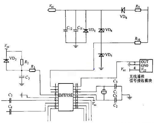 线遥控智能照明系统电路图(图3)