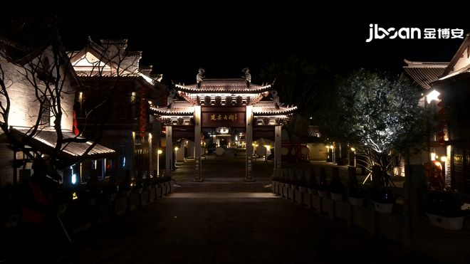 古风文旅亮化典范：金博安灯具点亮东晋水城建筑夜景亮化照明(图5)
